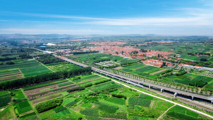 aerial photography outdoor countryside highway skyline