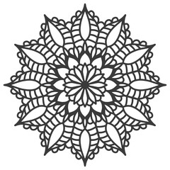 Decorative circle ornament mandala in Diwali style.