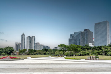 Street view of Guangzhou Zhujiang New Town Financial Center
