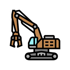 demolition construction car vehicle color icon vector. demolition construction car vehicle sign. isolated symbol illustration