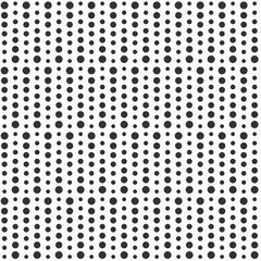 Abstract seamless vector dots pattern. Black and white halftone dots texture background. Monochrome dots background. Spotted pattern.