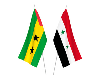 Saint Thomas and Prince and Syria flags