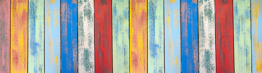 texture of colorful wooden planks - wood wall
