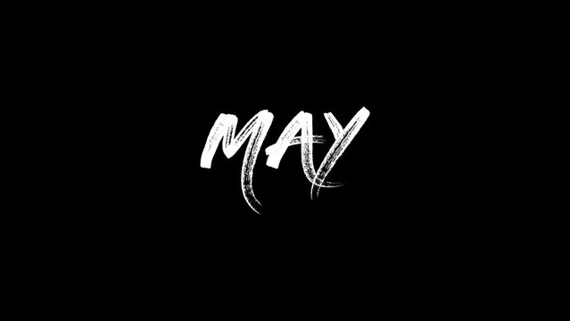 May with black background for calendar. And may is the fifth month of the year.