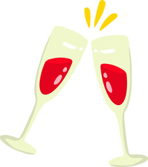 Christmas illustration on transparent background