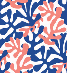 Seamless vector tropical pattern with corals. Perfect for wallpapers, web page backgrounds, surface textures, textile.