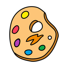 Fototapeta premium Calculator icon symbol sign, hand drawing doodle