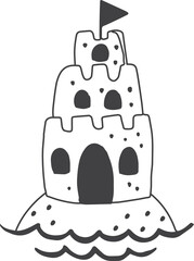 summer illustration on transparent background