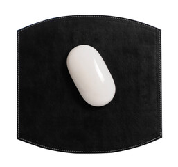 leather Mouse pad with white mouse isolated on transparent png backgound © Banana Business