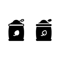 harvest bag icon with solid line and glyph style. Suitable for website design, logo, app and UI.