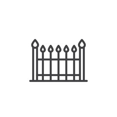 Cemetery fence line icon