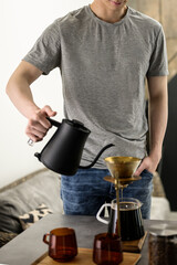 The place where coffee is brewed　verticle