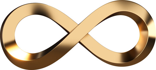 gold infinity, gold gradient infinity symbol ,3d golden ratio geometric shape