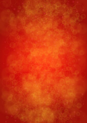 Twinkle Vector Magic Background With Golden Sparkle Circles on Red Gradient. Shiny Sun Texture. Defocused Bokeh Design. Christmass And New Year Frame. Glittery Shimmer Summer Love Page. Valentine Card