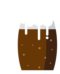 Beer glass, cute illustration