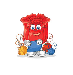rose tailor mascot. cartoon vector