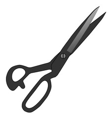 The scissor for hair cut vector
