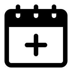 Obraz premium calendar glyph icon