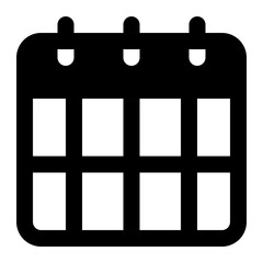 calendar glyph icon