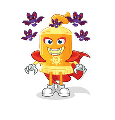 sunscreen Dracula illustration. character vector