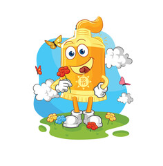 sunscreen pick flowers in spring. character vector