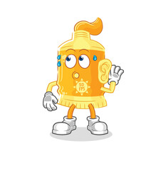 sunscreen eavesdropping vector. cartoon character