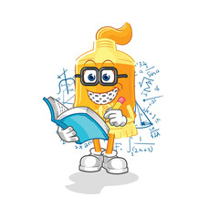 sunscreen geek cartoon. cartoon mascot vector