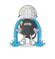 mic crying illustration. character vector