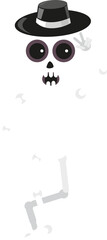 skeleton cartoon character, illustration