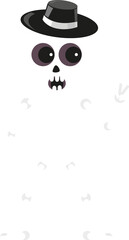 skeleton cartoon character, illustration