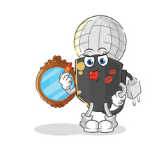 mic make up mascot. cartoon vector