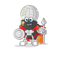 mic spartan character. cartoon mascot vector