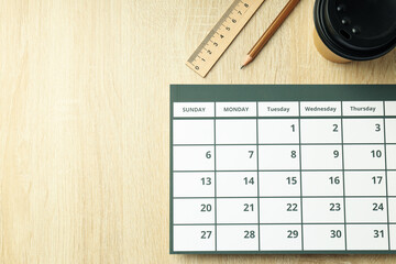 Fototapeta premium Concept of event planning and work planning, space for text