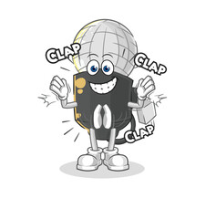 mic applause illustration. character vector