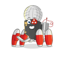 mic future robot vector. cartoon character