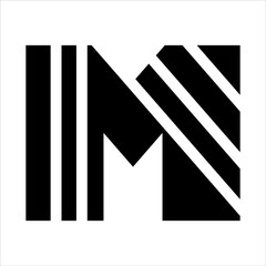 Letter M monogram logo vector creative design 