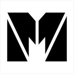 Letter M monogram logo vector creative design 