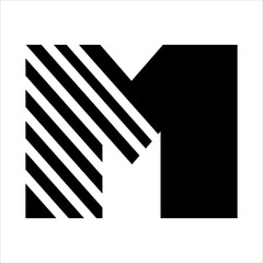 Letter M monogram logo vector creative design 