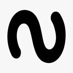 Letter N rounded  logo vector creative design 