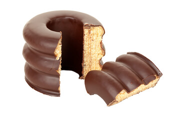 German layer cake isolated on transparent background