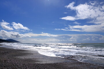 Beach at winter time near Alanya