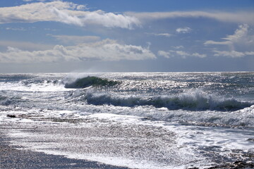 Beach at winter time near Alanya