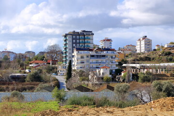 construction of a residential apartment complex in avsallar near alanya in turkey