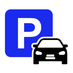 parking sign symbol icon vector illustration