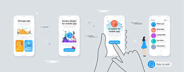 Covid test, Capsule pill and Instruction info line icons for website, printing. Phone ui interface. Collection of Freezing, Journey path, Cogwheel icons. Cloud computing, Chemistry lab. Vector