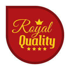 Royal quality round sticker. Special offer, buy now, hot deal, limited edition letterings. Flat vector illustrations for labels and badges design, guarantee and premium quality