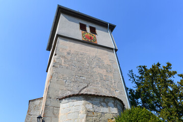 Fototapeta premium Michaelskirche - Evangelische Kirche in Mönchberg, Stadtteil von Herrenberg (Baden Württemberg)