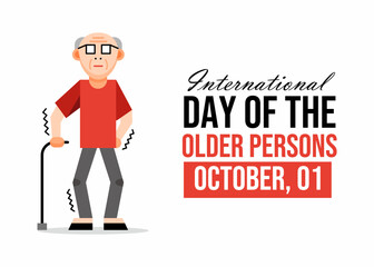 International day of the older person illustration 