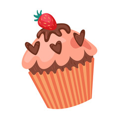 Tasty biscuit, candy, ice cream, caramel isolated vector illustration. Confectionery and sweet shop. Sweets and cakes flat icon