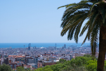 Fototapeta na wymiar View of the Barcelona city